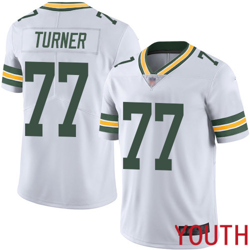 Green Bay Packers Limited White Youth 77 Turner Billy Road Jersey Nike NFL Vapor Untouchable